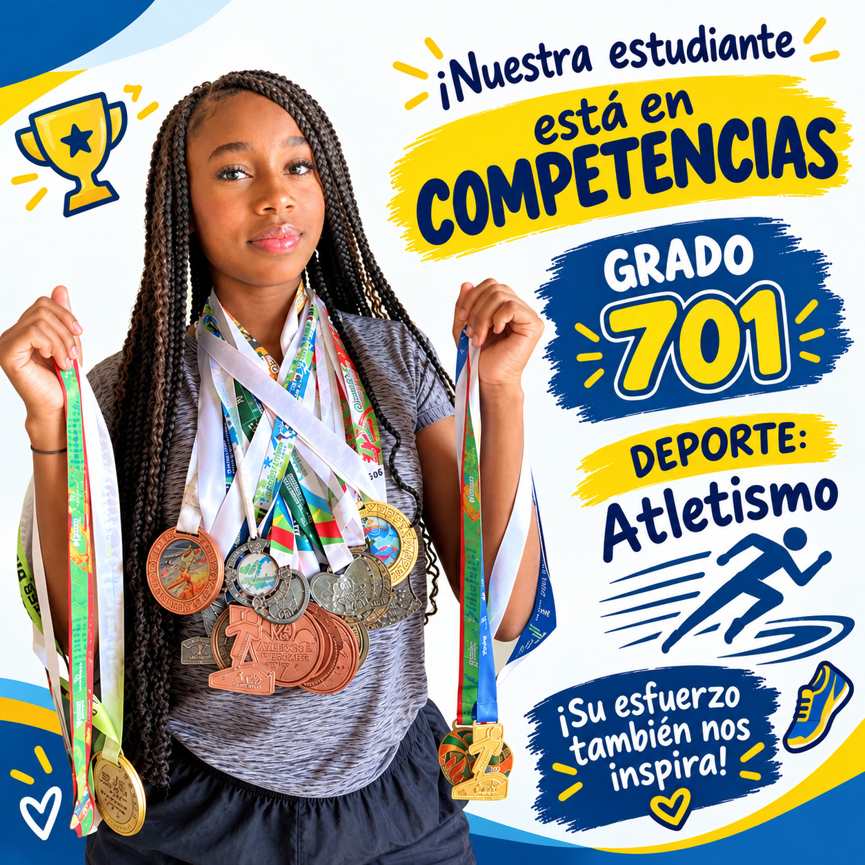NUESTRA ESTUDIANTE ESTA EN  COMPETENCIA ATLETISMO